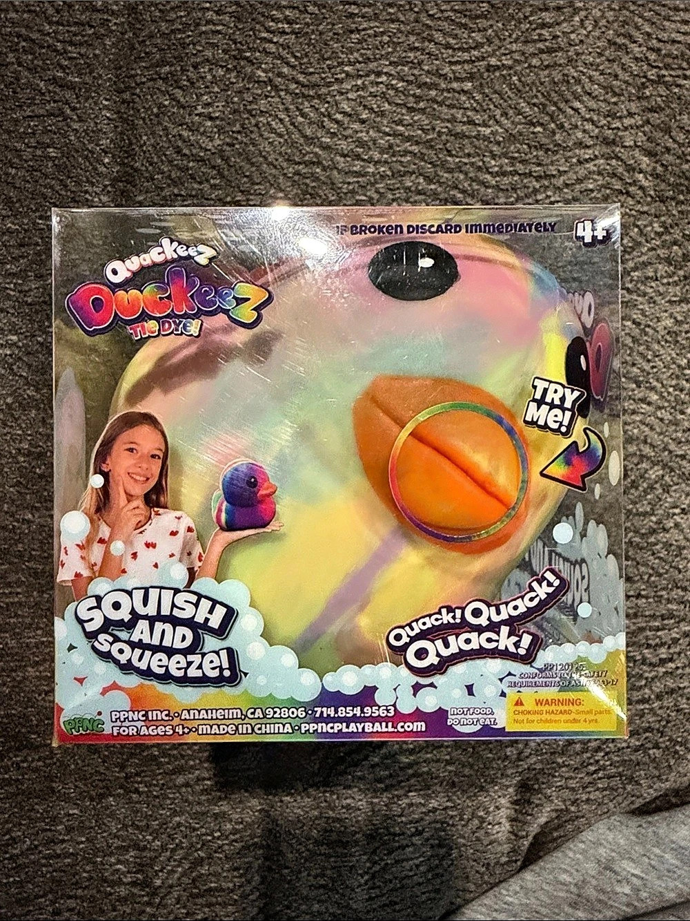 PPNC Duckeez 3 Tie Dye Squish Duck Toy